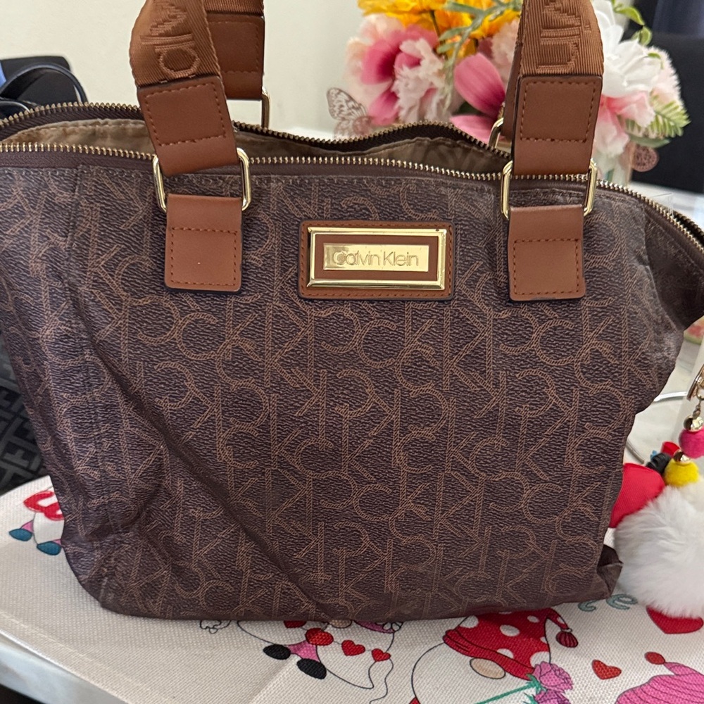 Calvin Klein Brown Logo Tote